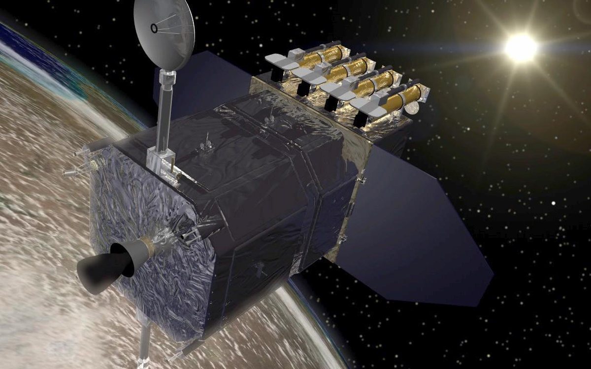 Artist's rendering of the Solar Dynamics Observatory above Earth